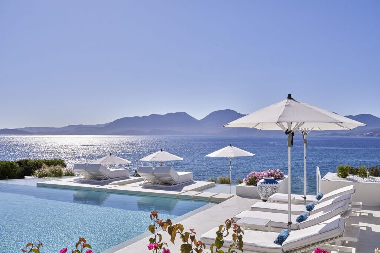 Boutique seafront hotel for sale in Crete - Main pool area